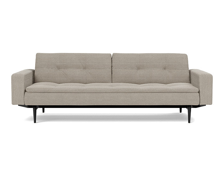 Dublexo Styletto Sofa Bed Black Wood With Arms - variant image