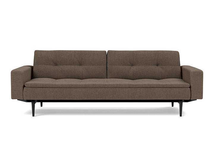 Dublexo Styletto Sofa Bed Black Wood With Arms - variant image