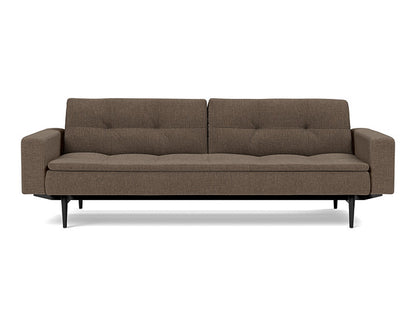 Dublexo Styletto Sofa Bed Black Wood With Arms - variant image