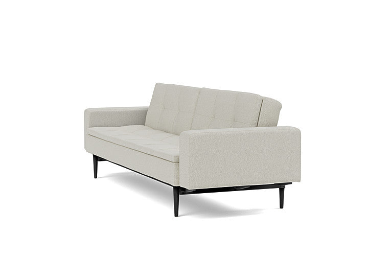 Dublexo Styletto Sofa Bed Black Wood With Arms - angle 4