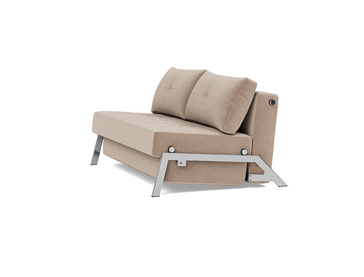 Cubed 140 Chrome Sofa Bed - angle 4