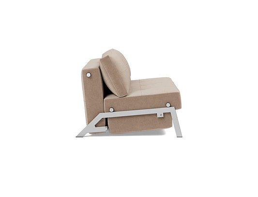 Cubed 140 Chrome Sofa Bed - angle 2