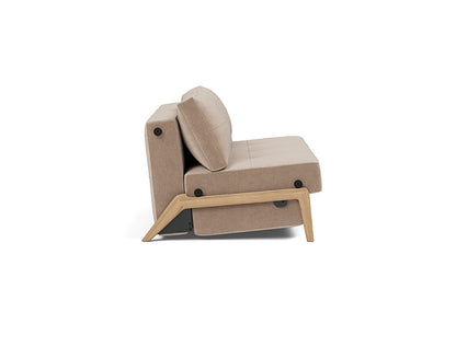 Cubed 140 Wood Sofa Bed - angle 2