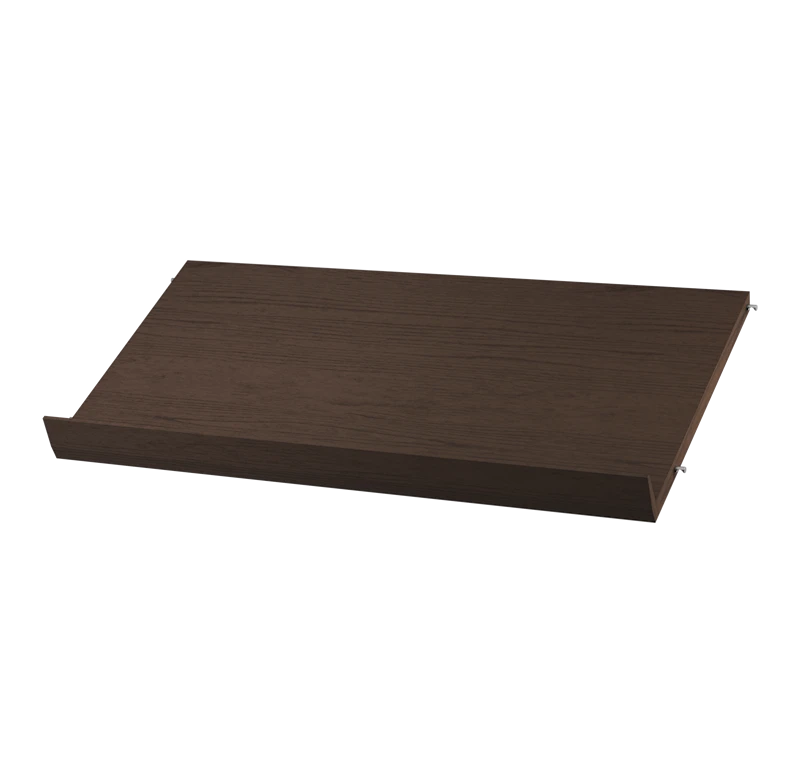 Magazine shelf solid - W78 x D30 x H15, Dark oak
