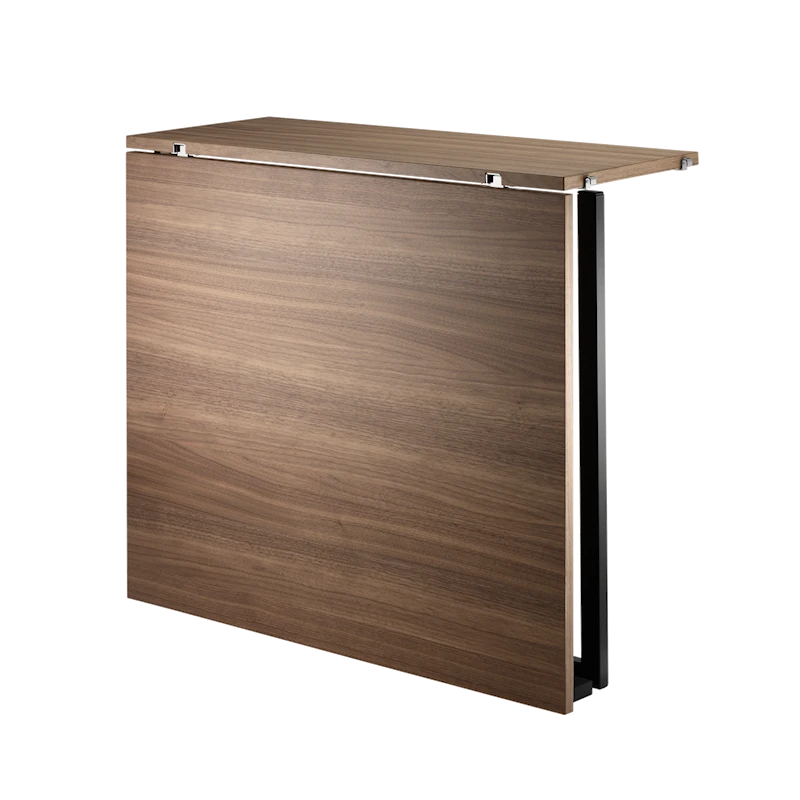 Folding table - W78 x D30 x H71, Walnut/Black