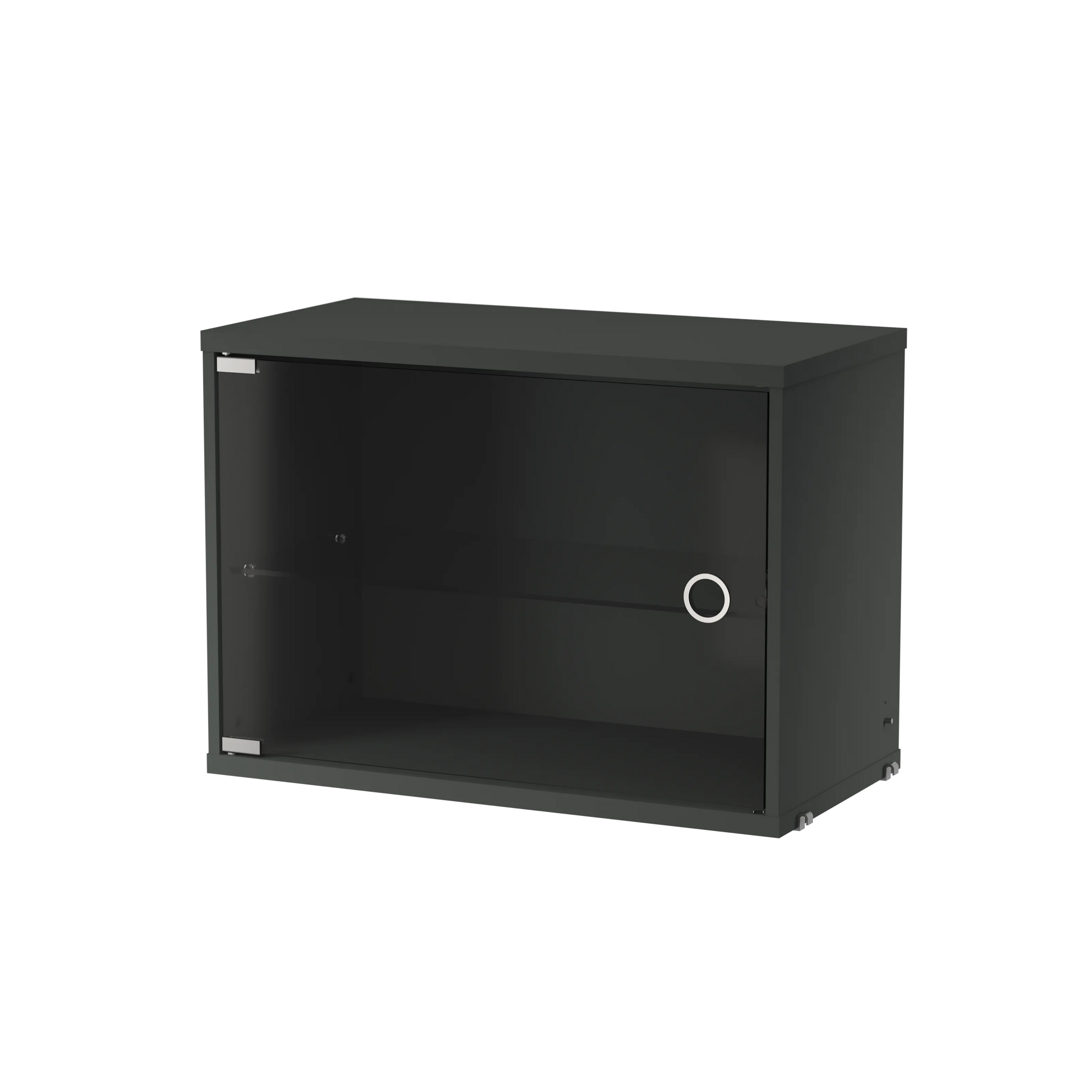 Display cabinet with swing glass door - W58 x D30 x H42, Dark grey - image 3