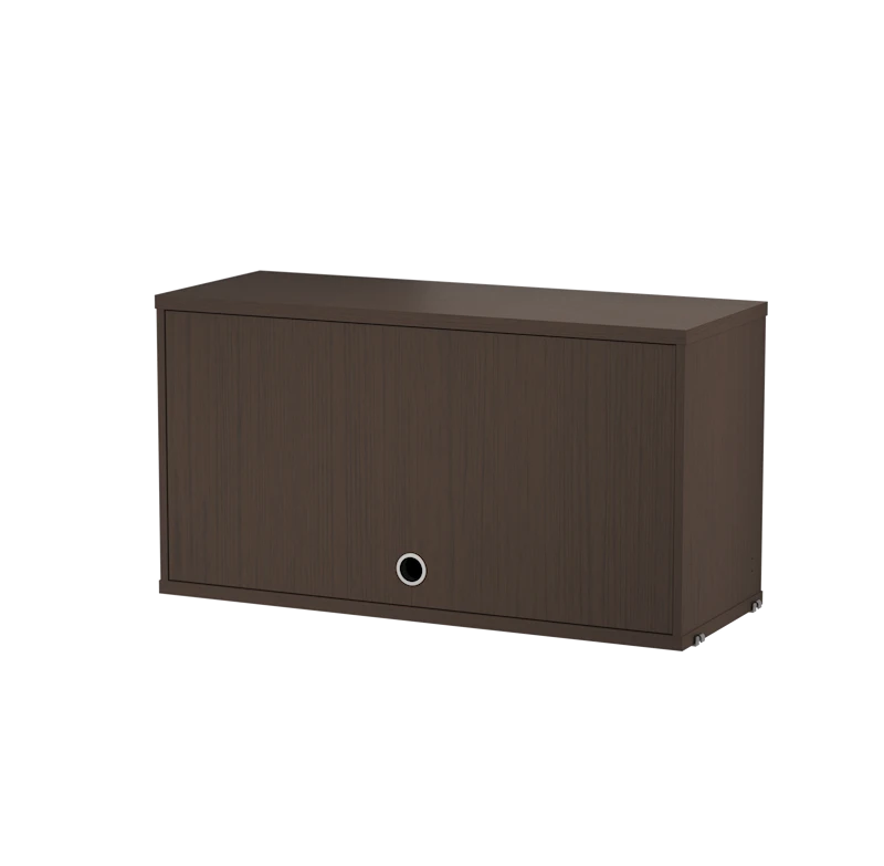 Cabinet with flip door - W78 x D30 x H42, Dark oak