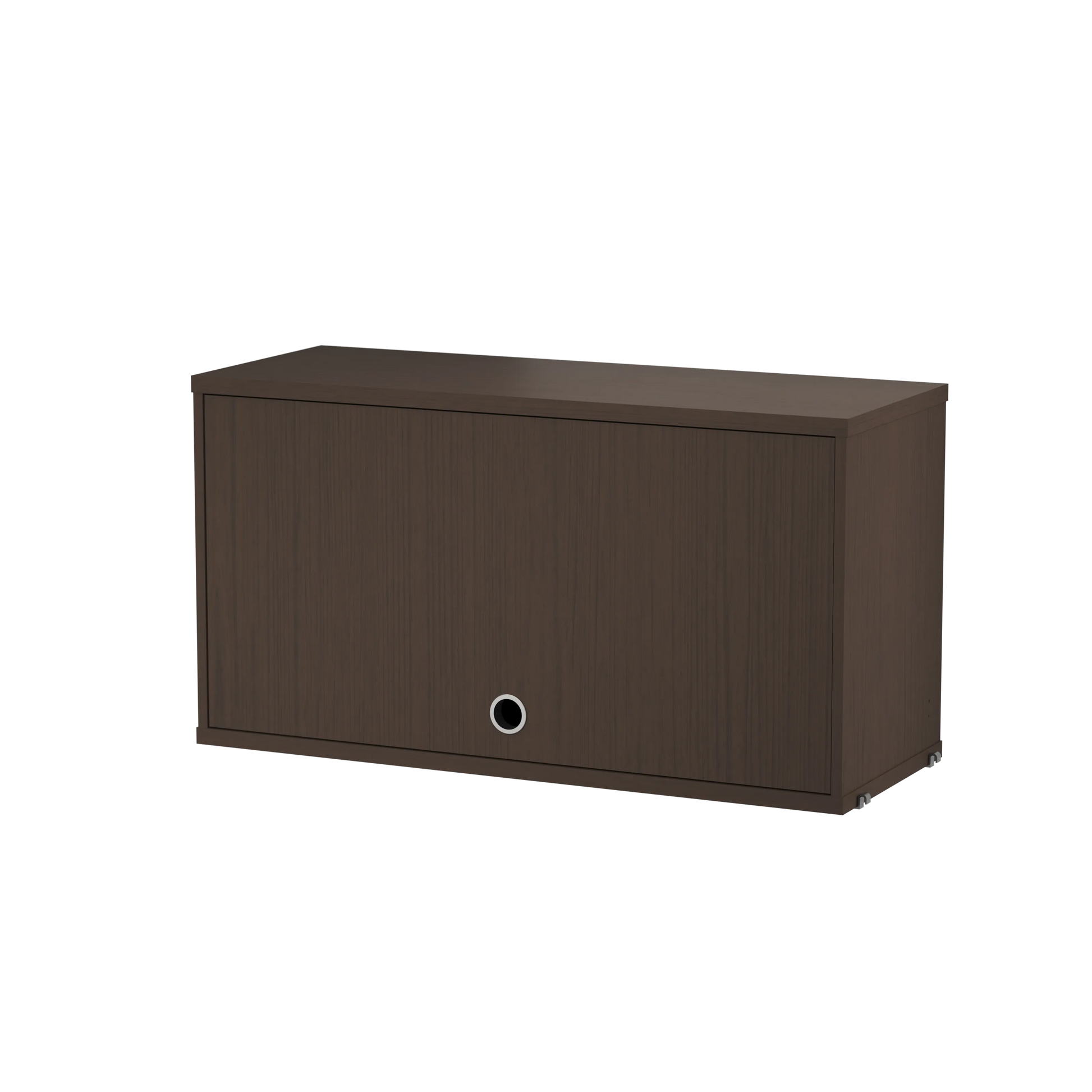 Cabinet with flip door - W78 x D30 x H42, Dark oak - image 3