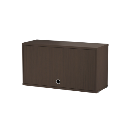 Cabinet with flip door - W78 x D30 x H42, Dark oak - image 3
