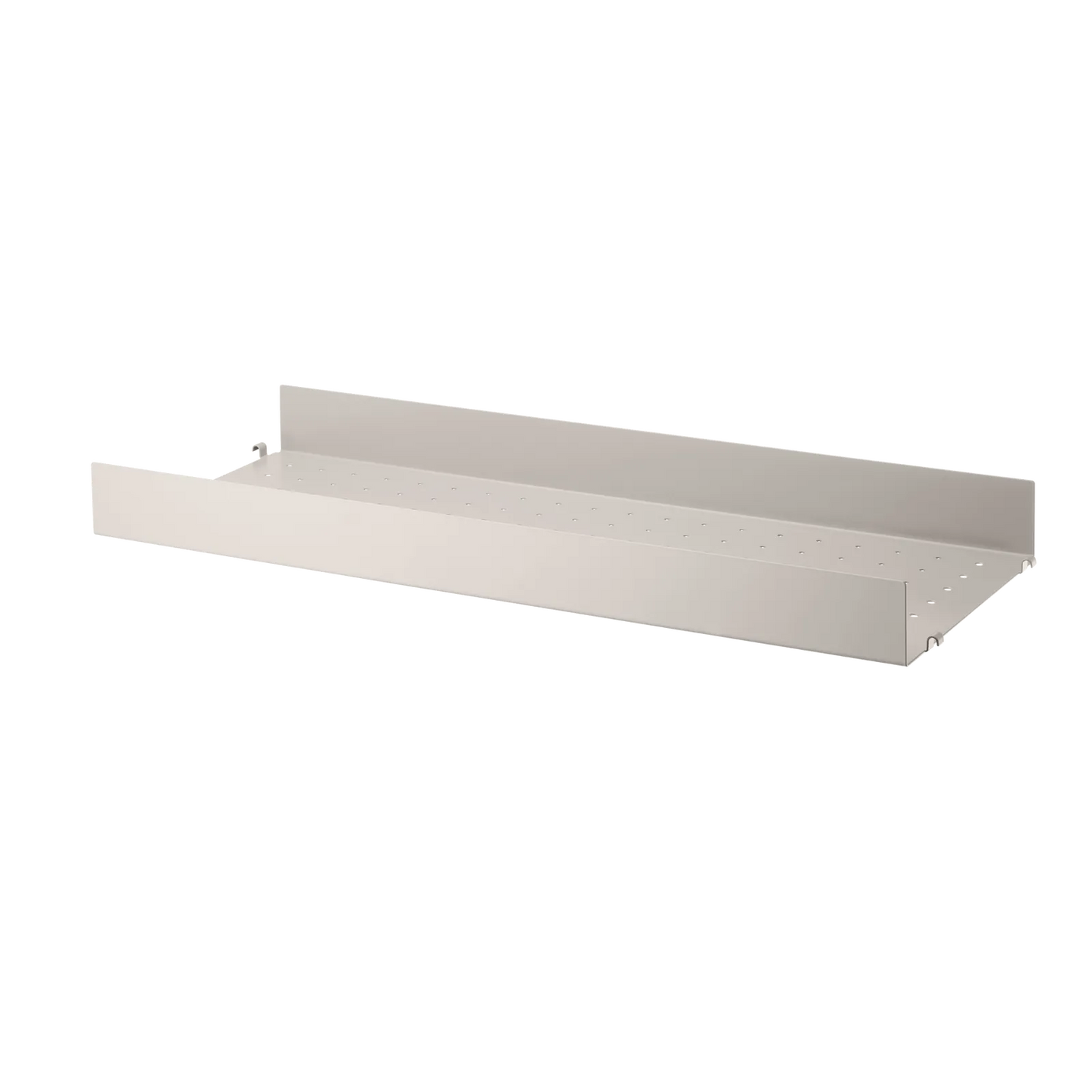 Metal shelf high edge - W78 x D30, Beige - image 3