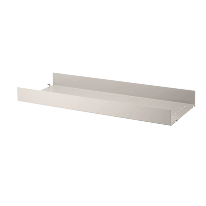 Metal shelf high edge - W78 x D30, Beige - image 3