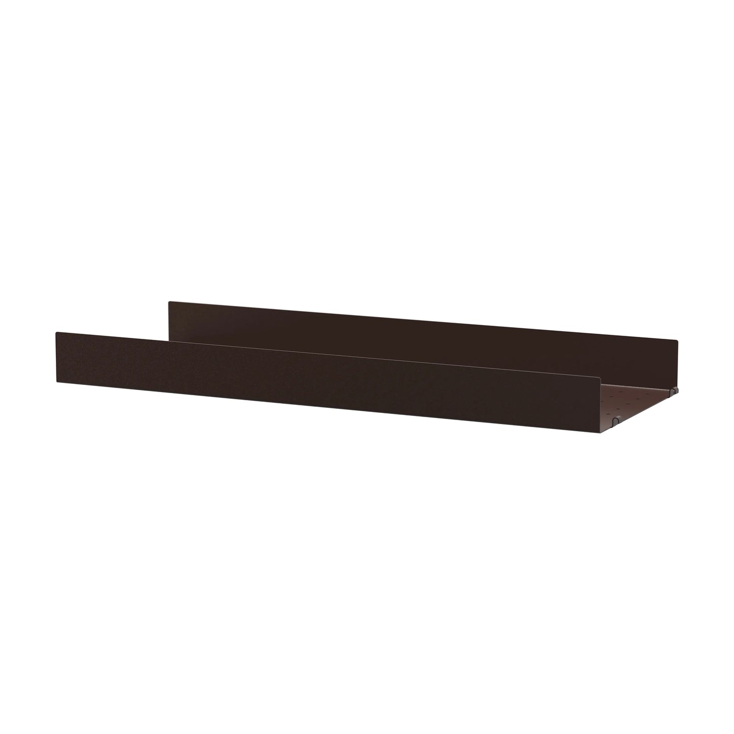 Metal shelf high edge - W78 x D20, Dark brown - image 3