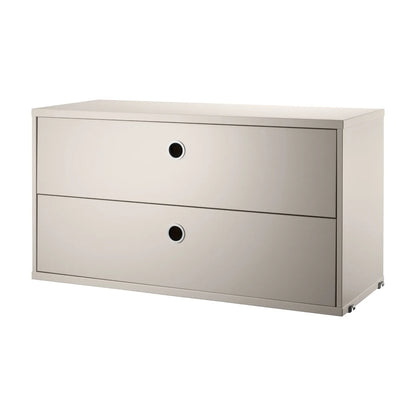 Chest of drawers - W78 x D30 x H42, Beige - image 4