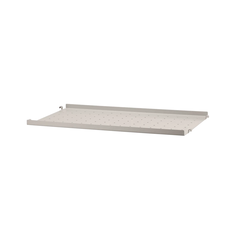 Metal shelf low edge - W58 x D30, Beige