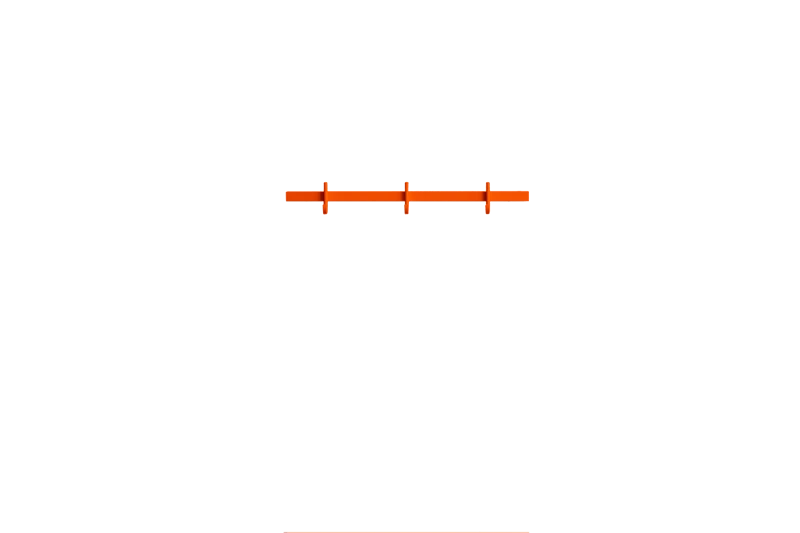 Relief Hook rail, Small - W41, Orange