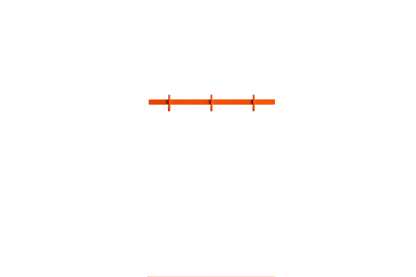 Relief Hook rail, Small - W41, Orange