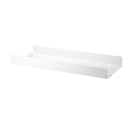 Metal shelf high edge - W78 x D30, White