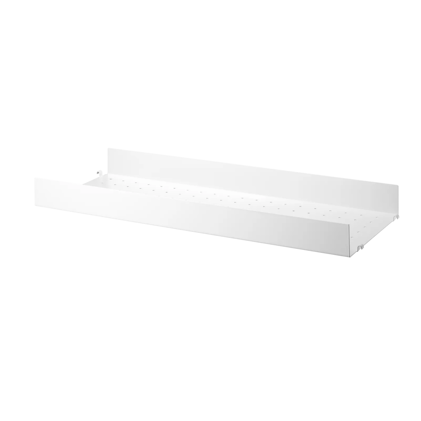 Metal shelf high edge - W78 x D30, White - image 3