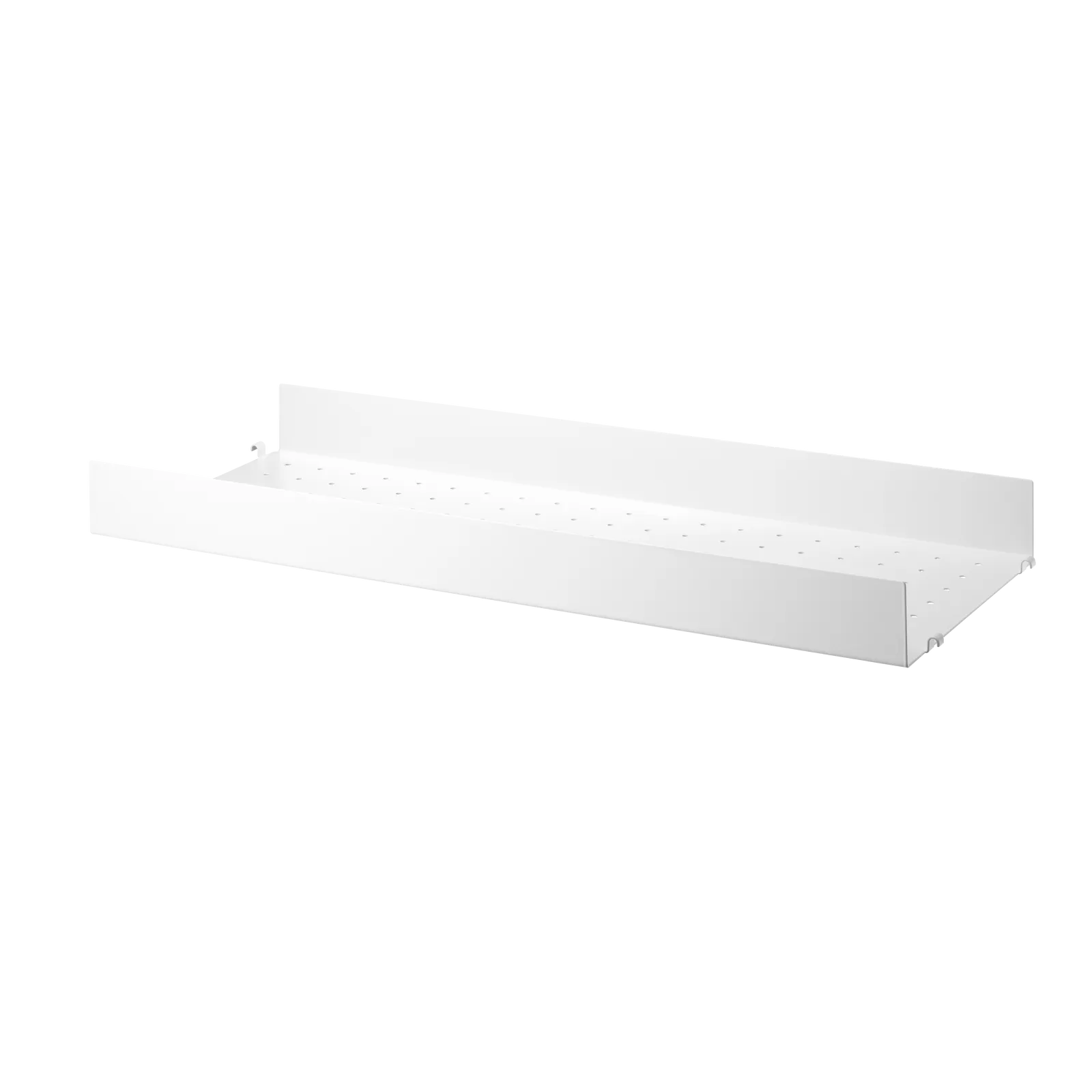 Metal shelf high edge - W78 x D30, White - image 3