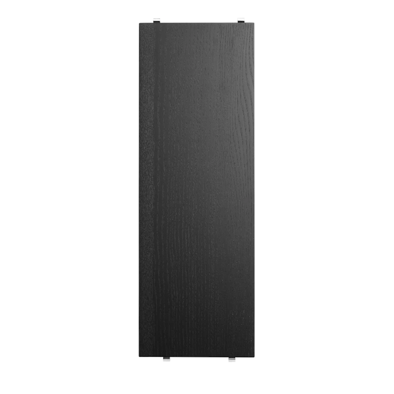 Shelf - W58 x D20, Black stained ash, 3-pack