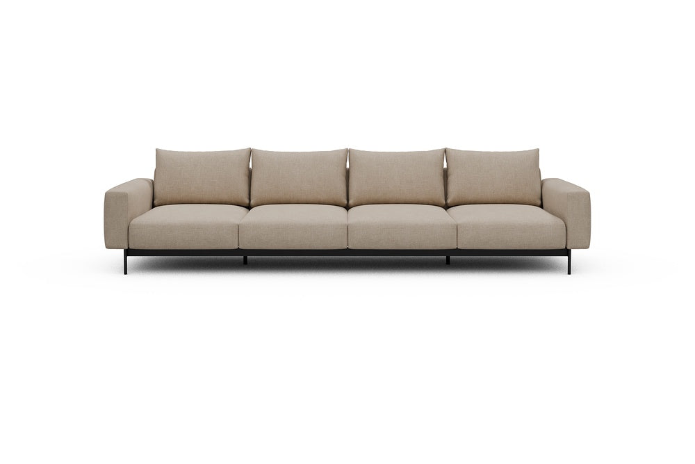 Arthon Modular Sofa - A4 - 335 x 100 cm - 4 Seater - 410 Esina Almond Beige
