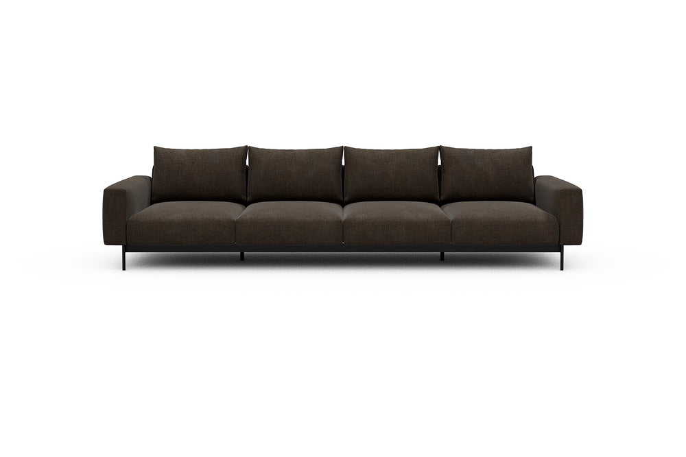 Arthon Modular Sofa - A4 - 335 x 100 cm - 4 Seater - 411 Esina Cedar Brown