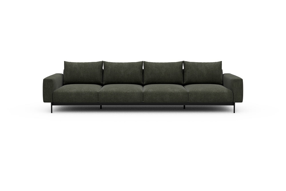 Arthon Modular Sofa - A4 - 335 x 100 cm - 4 Seater - 413 Esina Olive Green