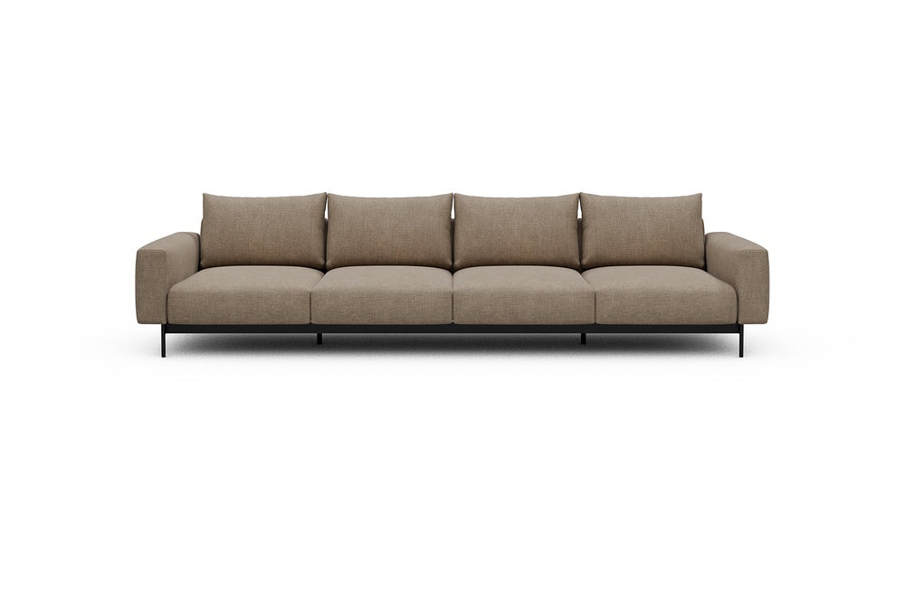 Arthon Modular Sofa - A4 - 335 x 100 cm - 4 Seater - 417 Esina Mocha