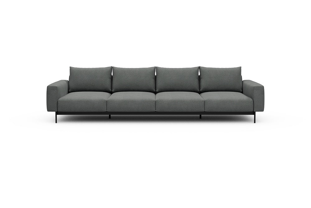 Arthon Modular Sofa - A4 - 335 x 100 cm - 4 Seater - 440 Satya Steel Grey