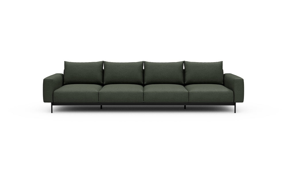 Arthon Modular Sofa - A4 - 335 x 100 cm - 4 Seater - 488 Denari Forest Green