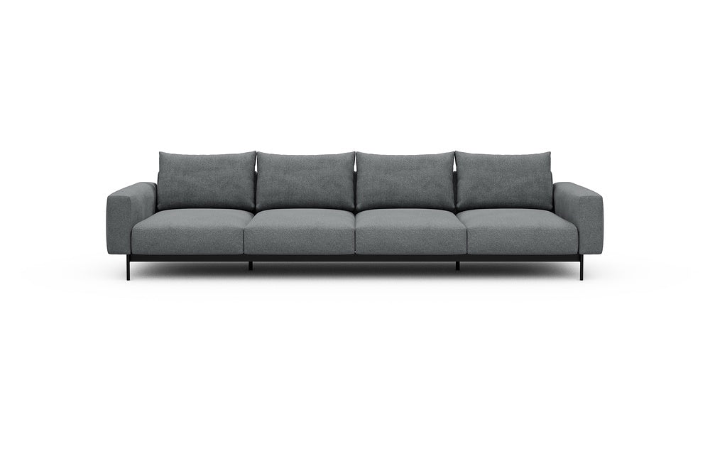 Arthon Modular Sofa - A4 - 335 x 100 cm - 4 Seater - 495 Casone Gravel Grey