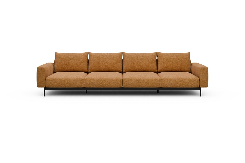 Arthon Modular Sofa - A4 - 335 x 100 cm - 4 Seater - 497 Casone Warm Yellow