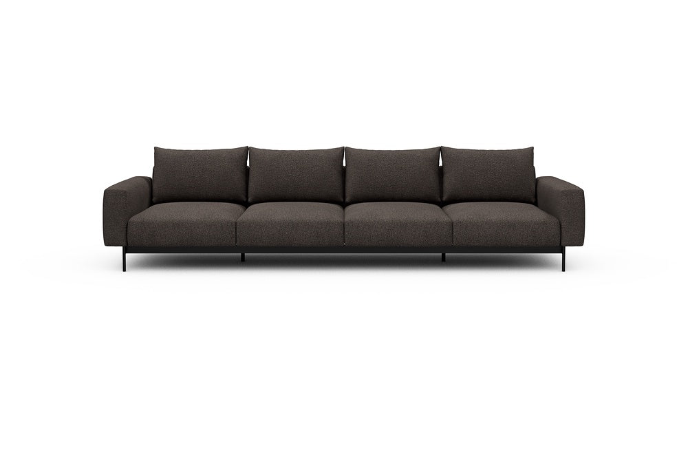 Arthon Modular Sofa - A4 - 335 x 100 cm - 4 Seater - 530 Bouclé Taupe