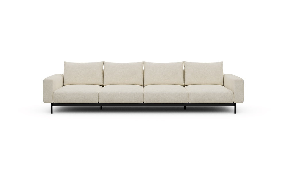 Arthon Modular Sofa - A4 - 335 x 100 cm - 4 Seater - 531 Bouclé Off White