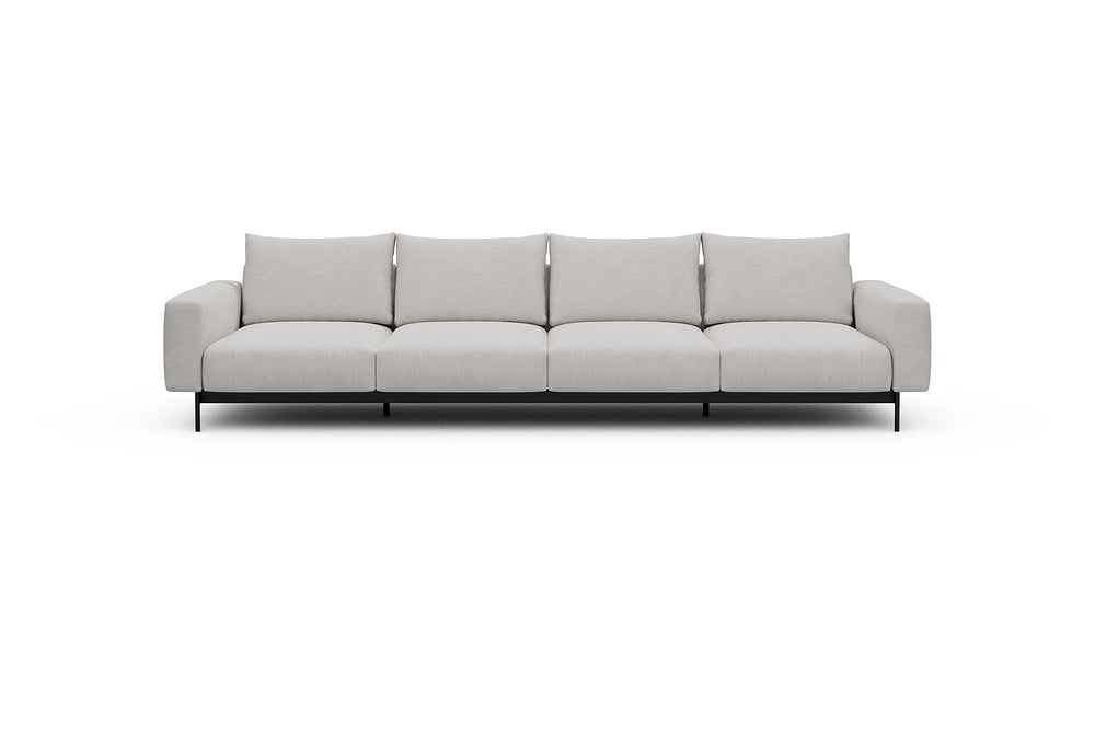 Arthon Modular Sofa - A4 - 335 x 100 cm - 4 Seater - 574 Vivus Dusty Off White