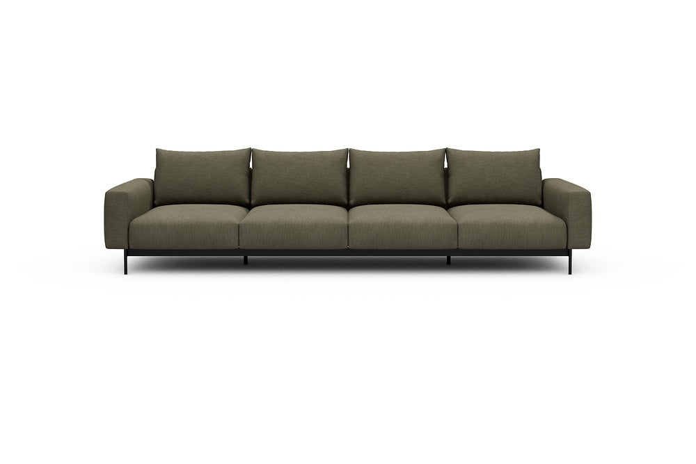 Arthon Modular Sofa - A4 - 335 x 100 cm - 4 Seater - 575 Vivus Dusty Olive