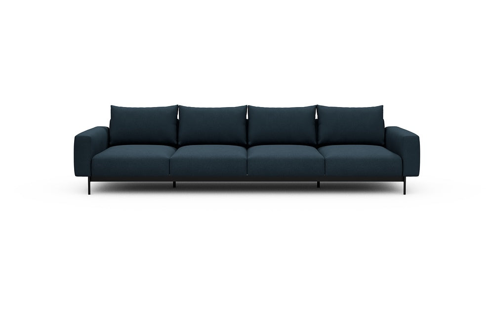 Arthon Modular Sofa - A4 - 335 x 100 cm - 4 Seater - 580 Argus Navy Blue