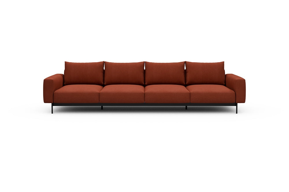 Arthon Modular Sofa - A4 - 335 x 100 cm - 4 Seater - 581 Argus Rust