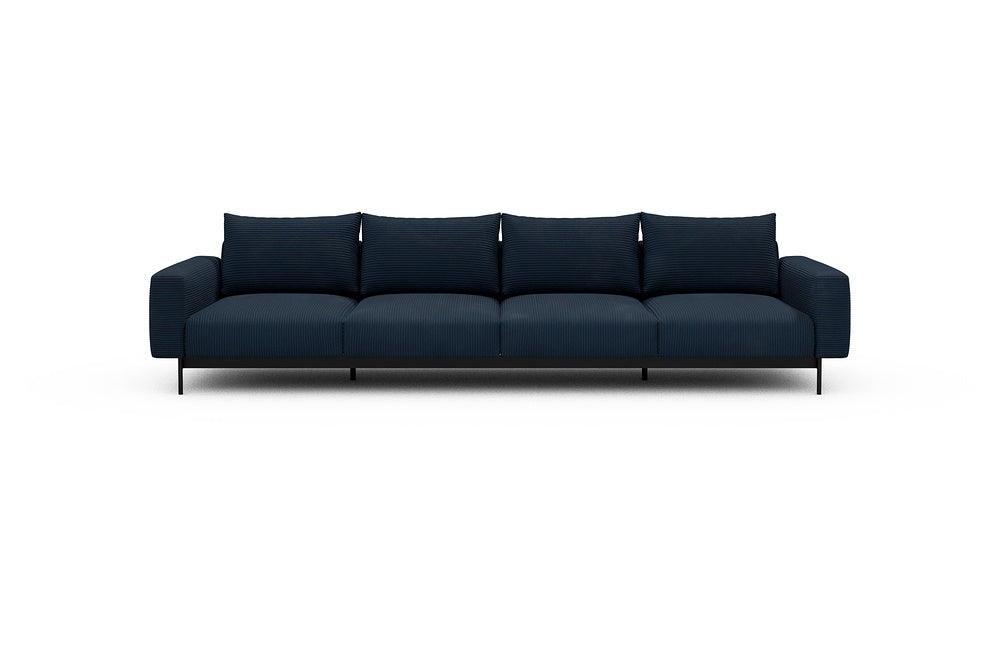 Arthon Modular Sofa - A4 - 335 x 100 cm - 4 Seater - 591 Corduroy Midnight-Blue