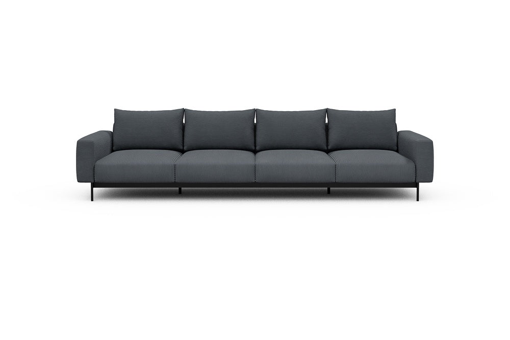 Arthon Modular Sofa - A4 - 335 x 100 cm - 4 Seater - 592 Corduroy Silvermist