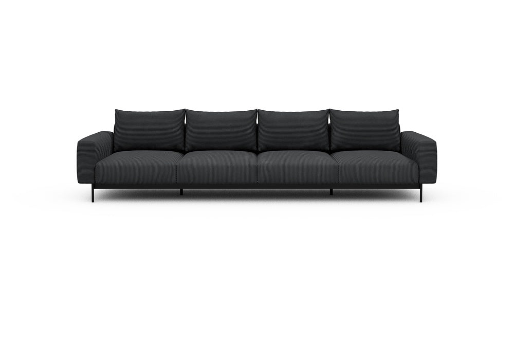 Arthon Modular Sofa - A4 - 335 x 100 cm - 4 Seater - 593 Corduroy Graphite