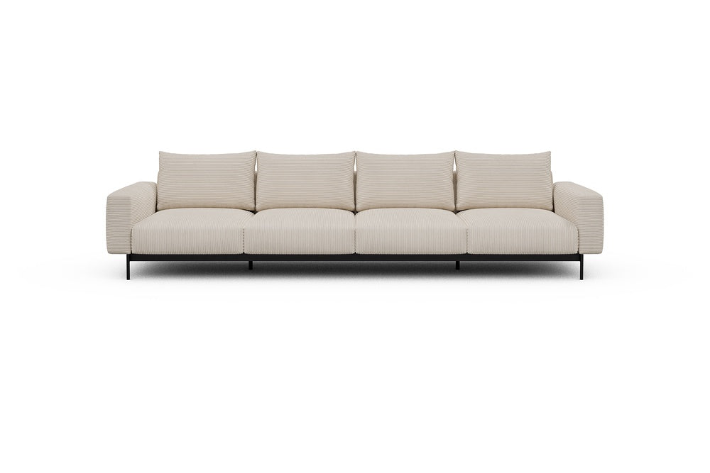 Arthon Modular Sofa - A4 - 335 x 100 cm - 4 Seater - 594 Corduroy Ivory