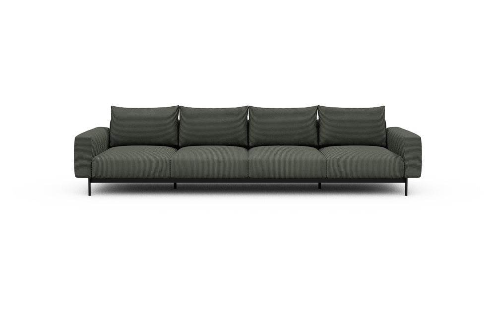 Arthon Modular Sofa - A4 - 335 x 100 cm - 4 Seater - 598 Corduroy Sage