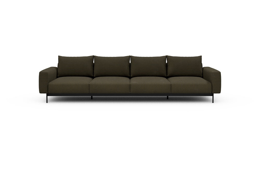 Arthon Modular Sofa - A4 - 335 x 100 cm - 4 Seater - 599 Corduroy Olive