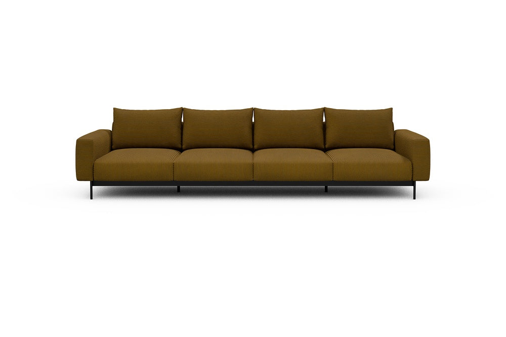 Arthon Modular Sofa - A4 - 335 x 100 cm - 4 Seater - 601 Corduroy Ochre
