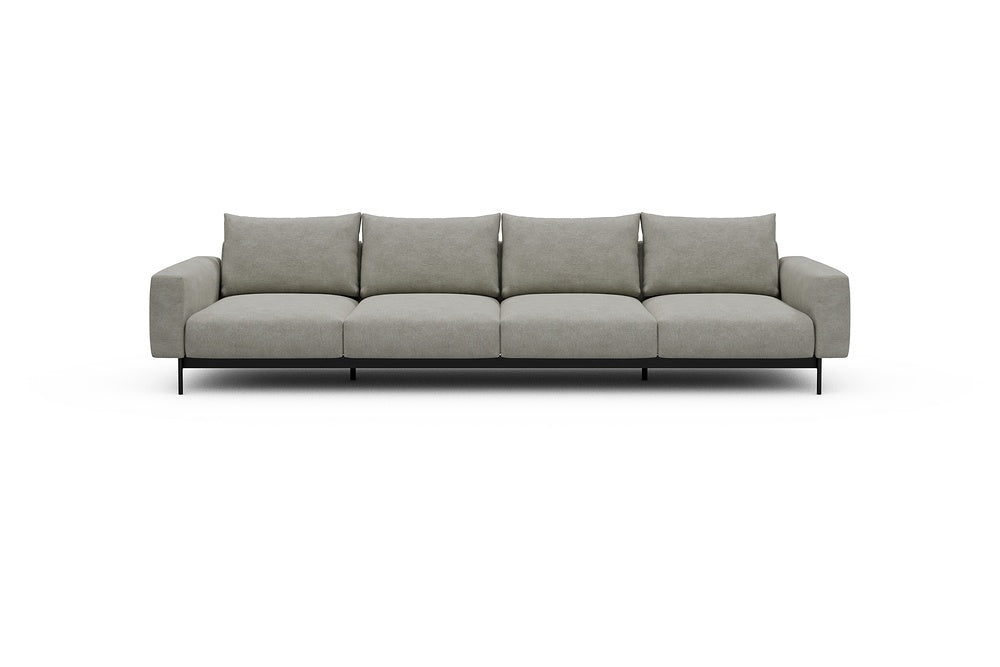 Arthon Modular Sofa - A4 - 335 x 100 cm - 4 Seater - 773 Carreno Moon Stone White