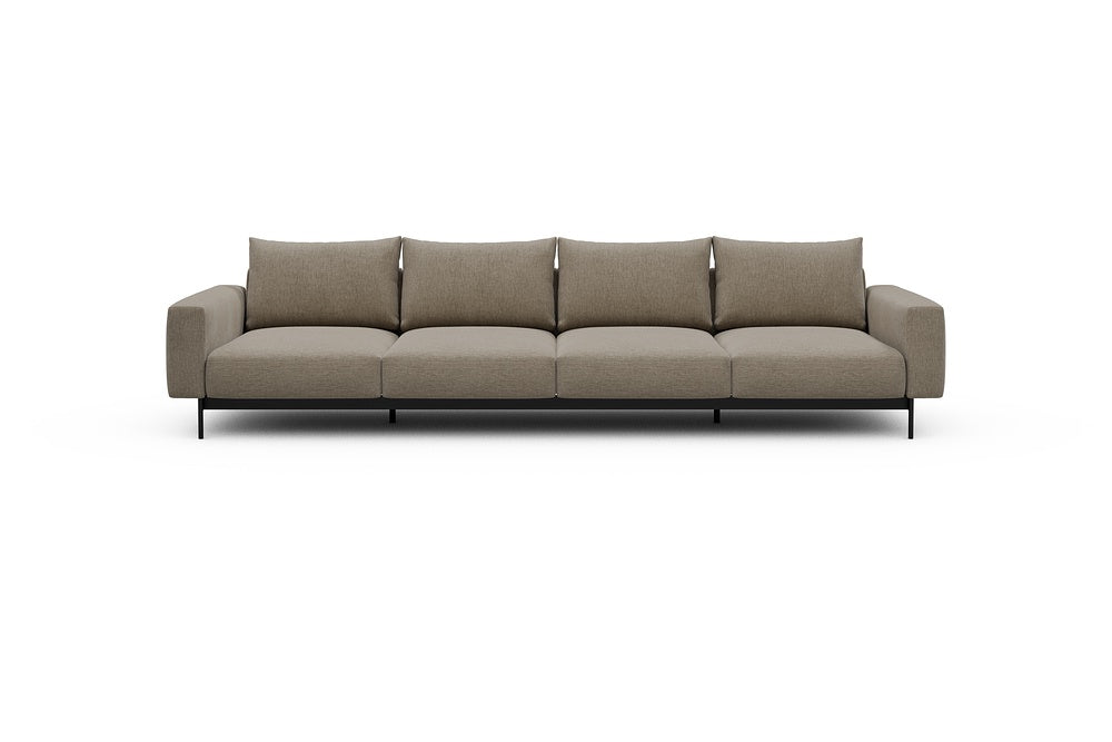 Arthon Modular Sofa - A4 - 335 x 100 cm - 4 Seater - 810 Smooth Smooth Beige