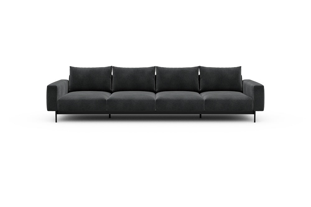 Arthon Modular Sofa - A4 - 335 x 100 cm - 4 Seater - 811 Smooth Deep Warm Grey