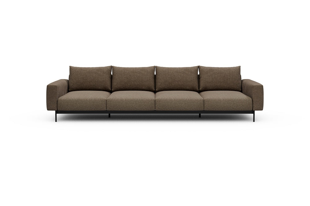 Arthon Modular Sofa - A4 - 335 x 100 cm - 4 Seater - 817 Aivi Khaki Brown