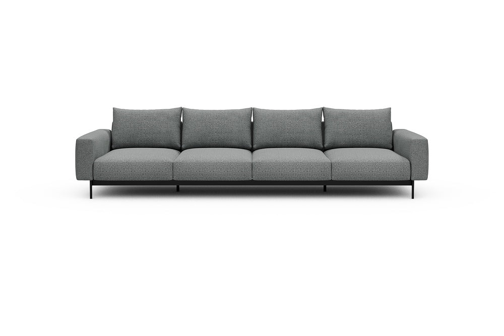 Arthon Modular Sofa - A4 - 335 x 100 cm - 4 Seater - 819 Aivi Gravel Grey